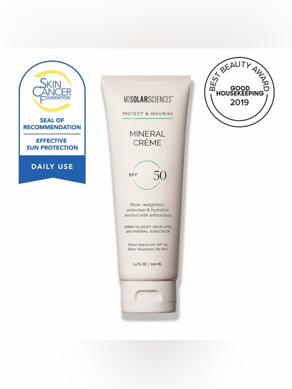 MDSolarSciences Mineral Crème SPF 50 Sunscreen 3.4oz